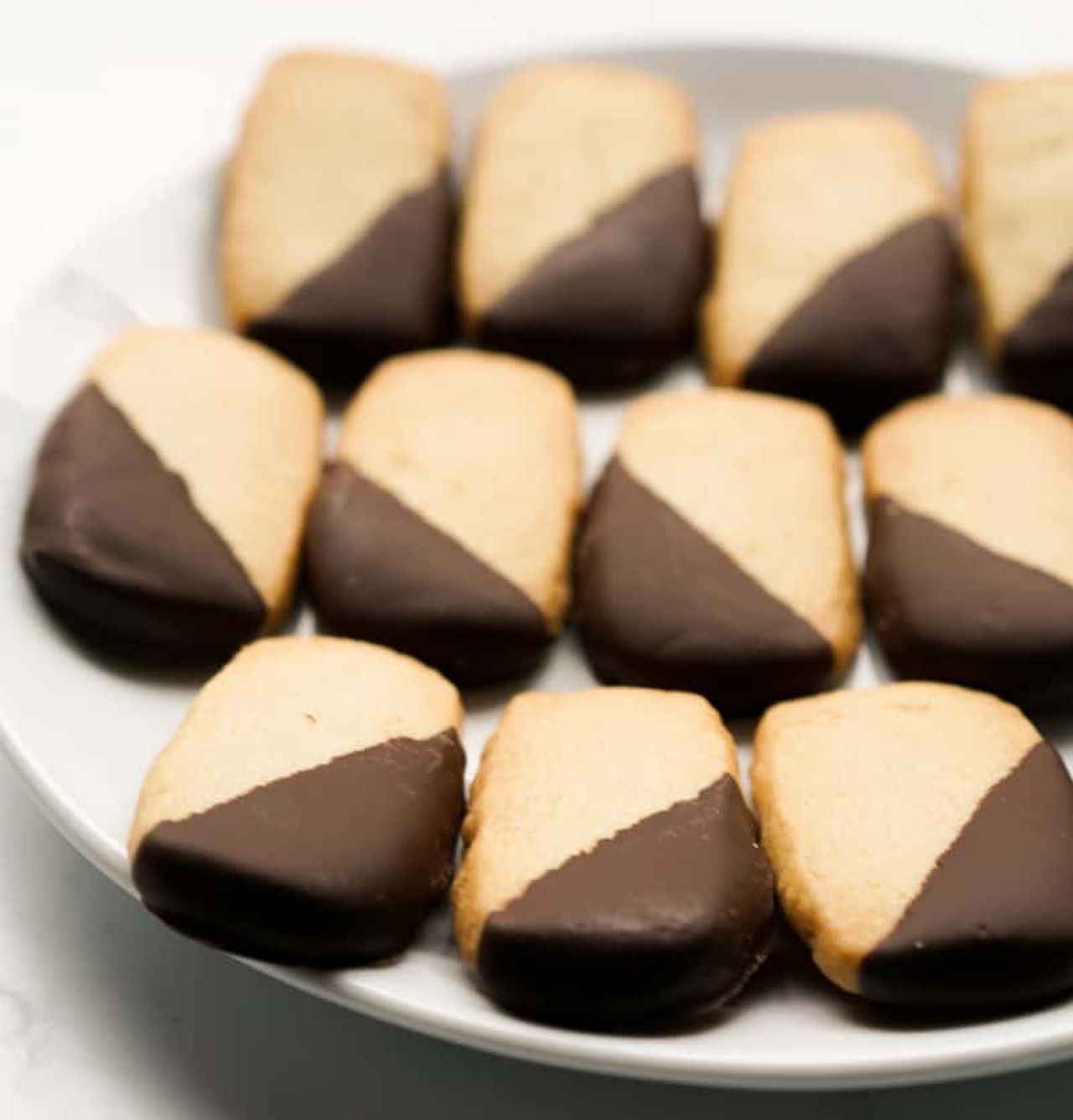 Chocolate-Dipped Shortbread Cookies