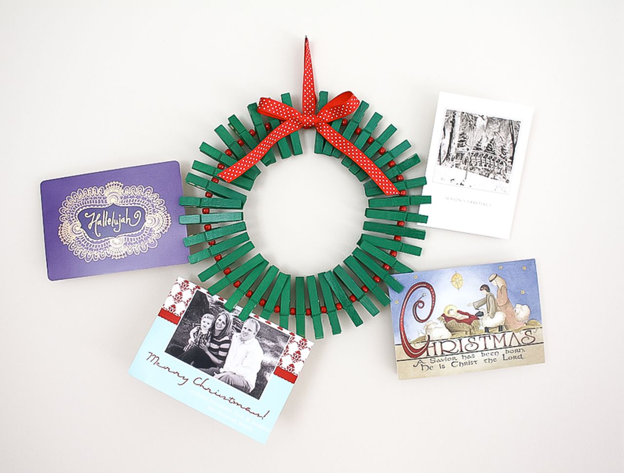 Christmas Card Wreath