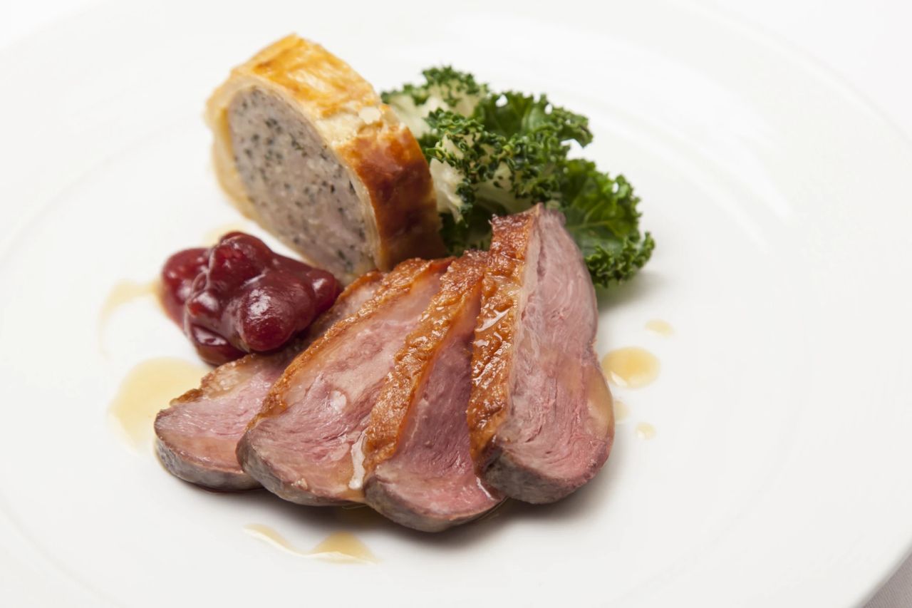 Christmas Goose with Goose Leg Sausage Roll & Cranberry Relish