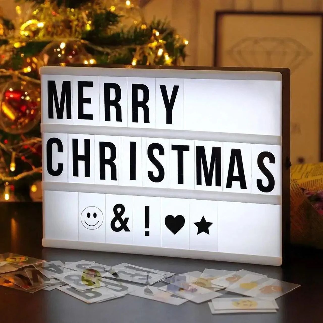 Christmas Quote Lightbox Wall