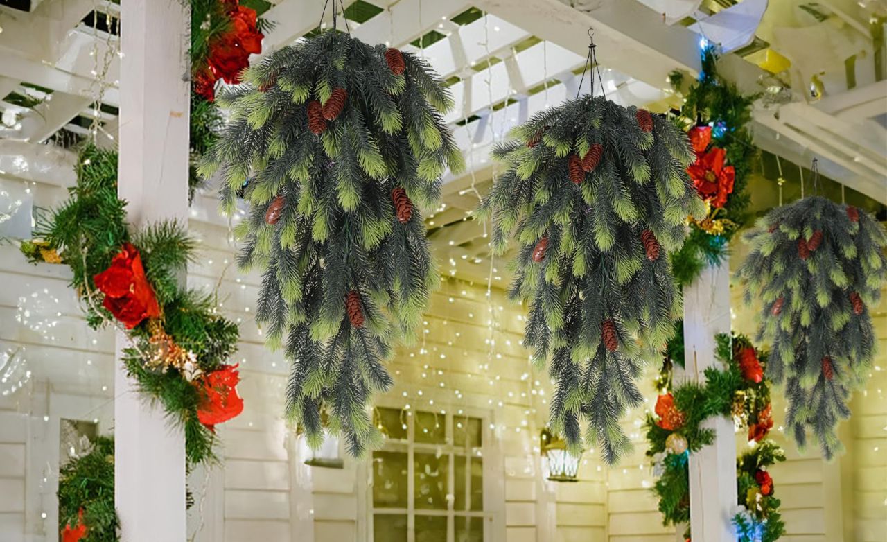 Christmas Teardrop Artificial Pine Branches