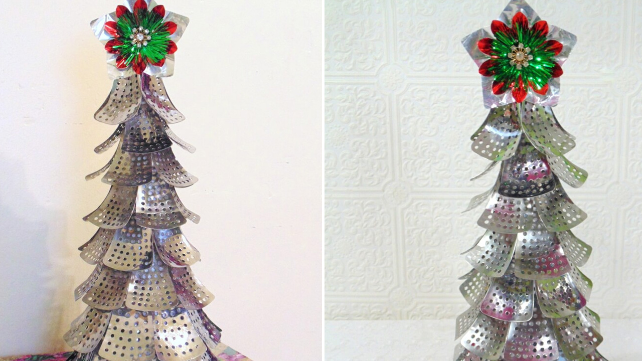Christmas tree from metal steamers