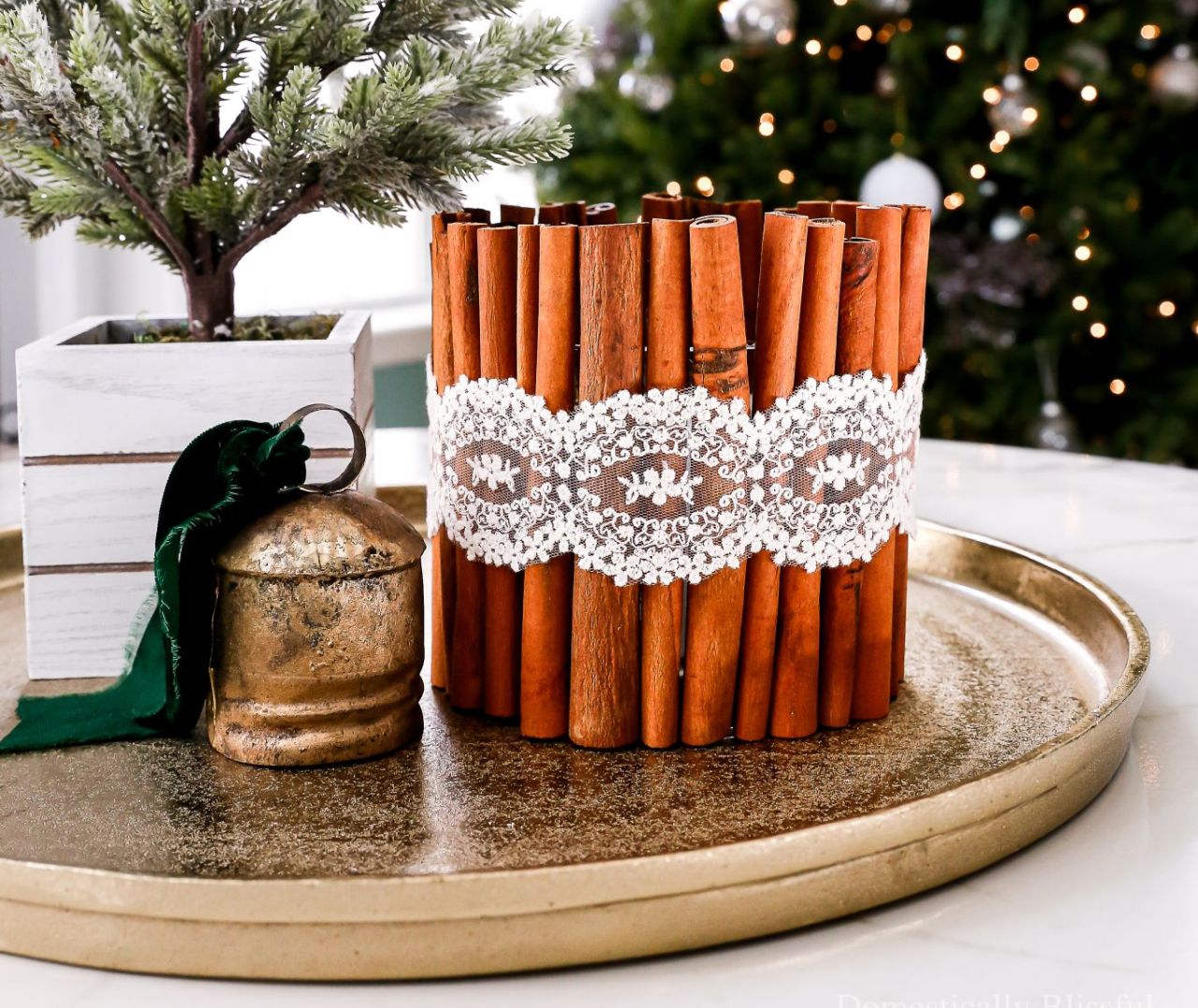 Cinnamon Stick Candle Holder