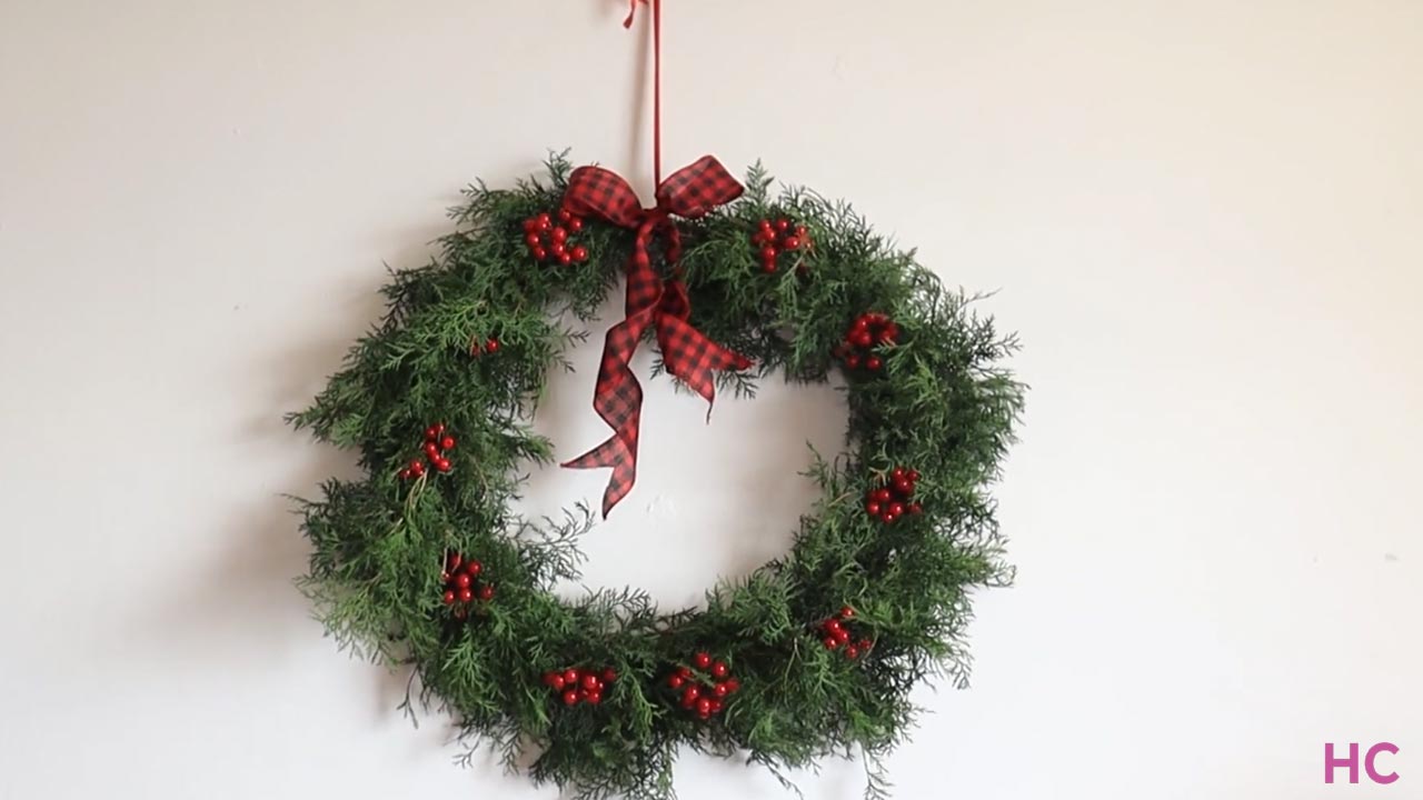 Cypress Christmas Wreath