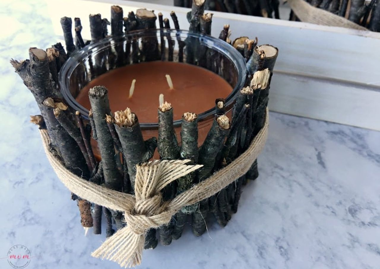 DIY Twig Candle Holders