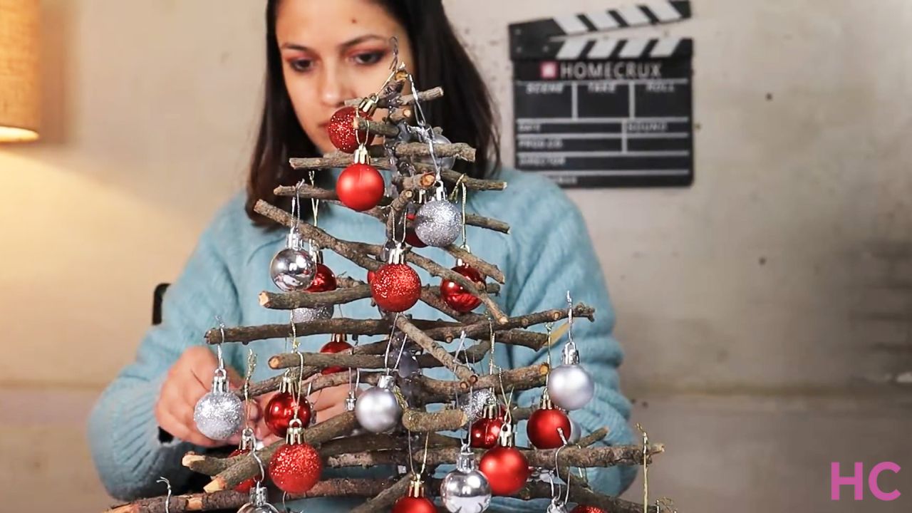 DIY Twig Christmas Tree- 10