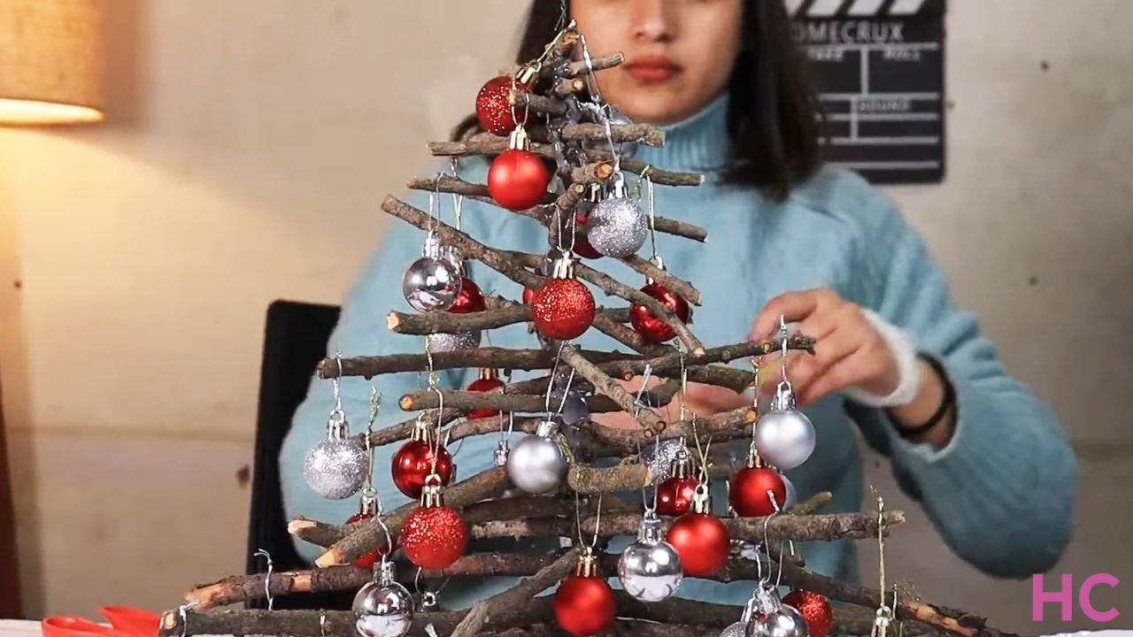 DIY Twig Christmas Tree- 11