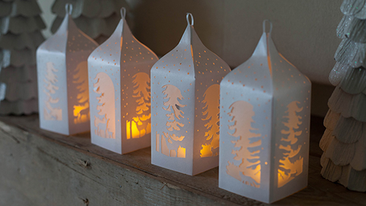 DIY Winter Paper Lantern