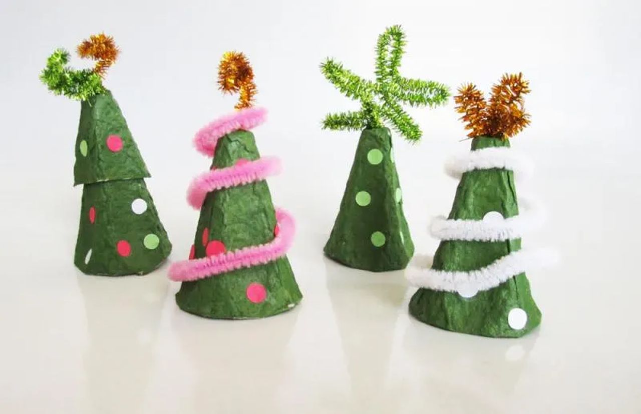 Egg Carton Christmas Tree