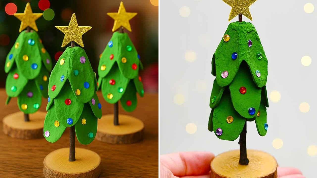 Egg Carton Christmas Tree