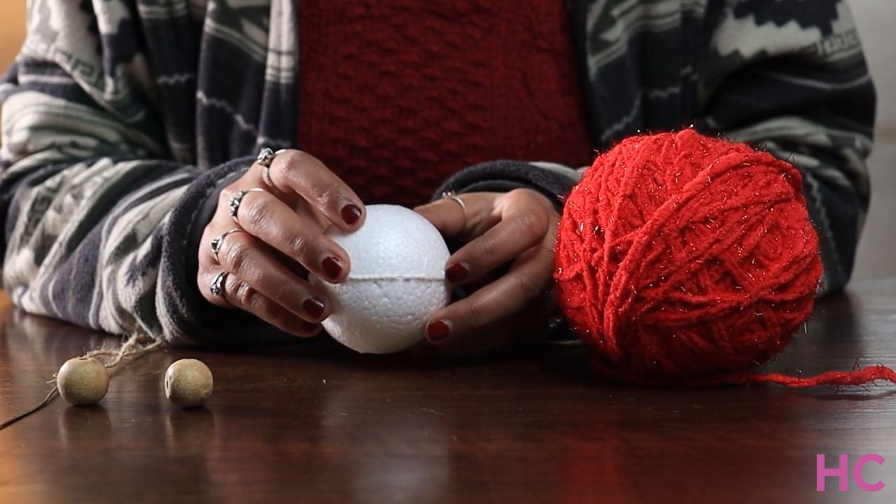 Foam Ball Christmas Ornament- materials