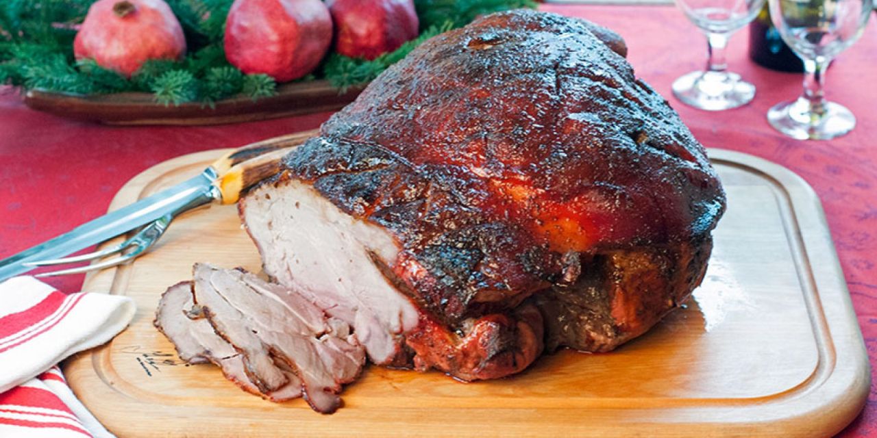 Fresh Ham with Maple Bourbon Glaze