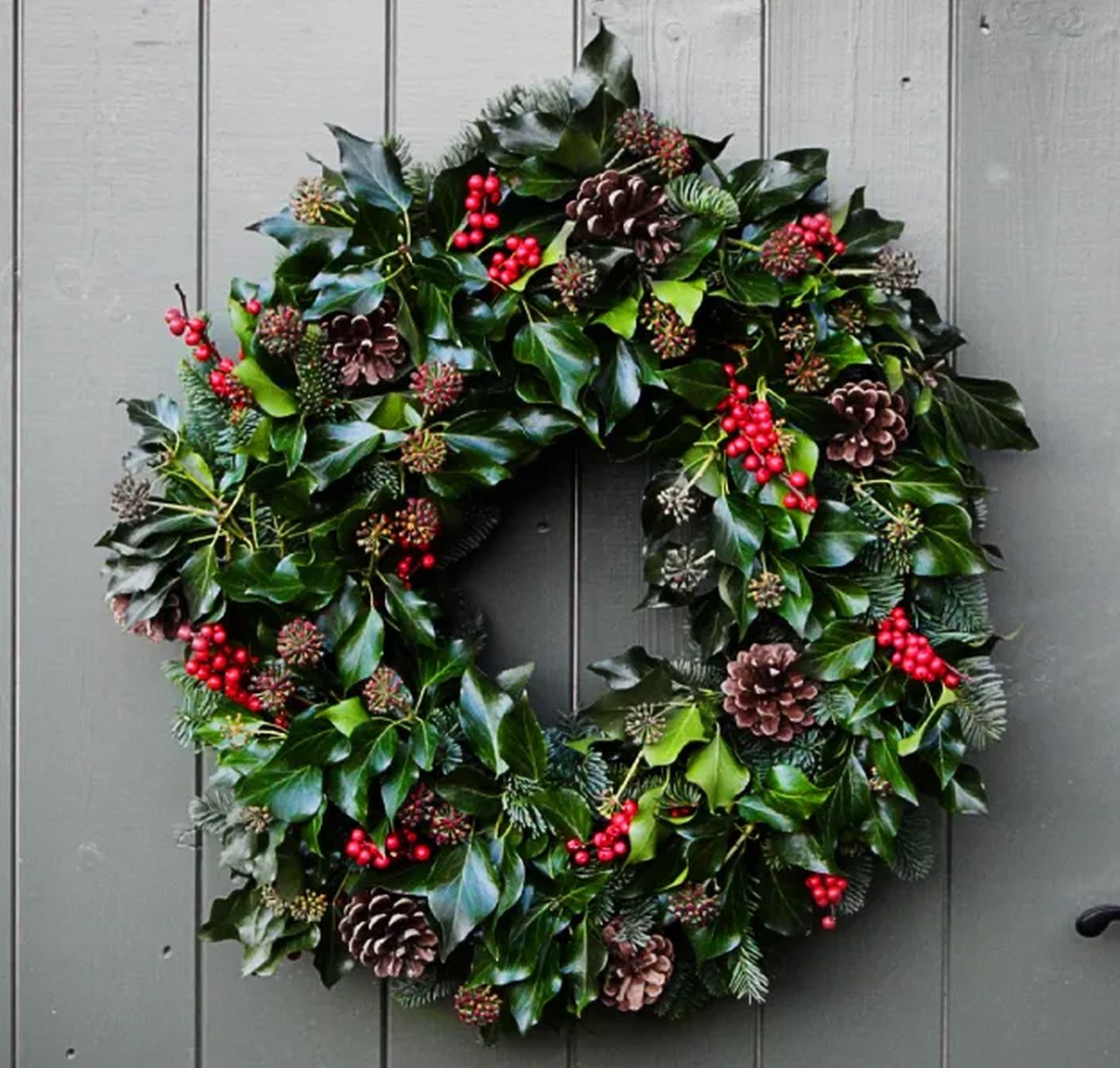 Holly and berries wreath