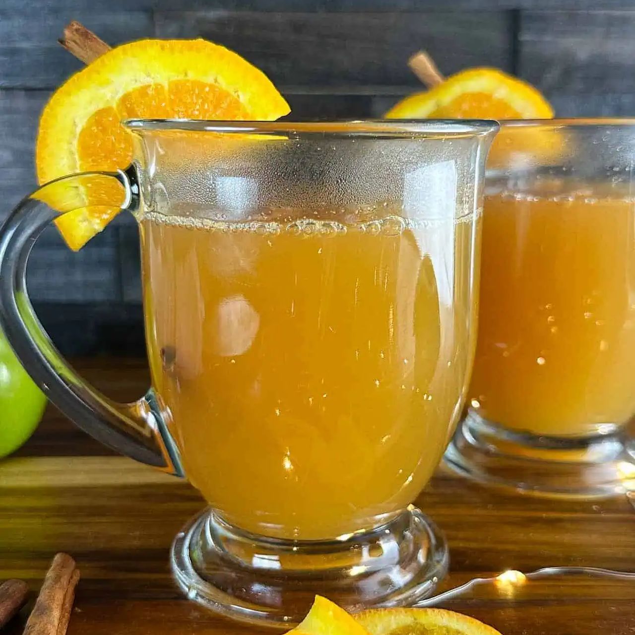 Hot Spiced Apple Cider with Bourbon