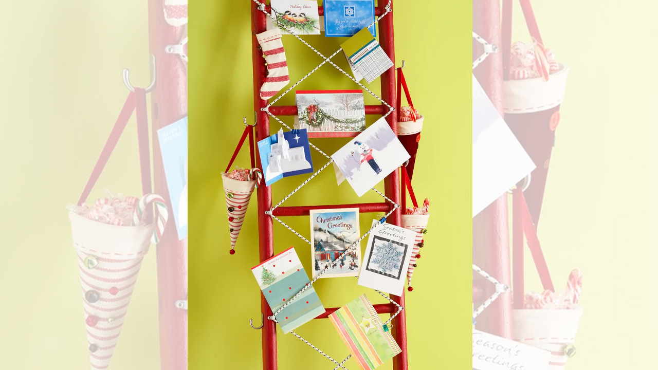 Ladder Christmas Card Display