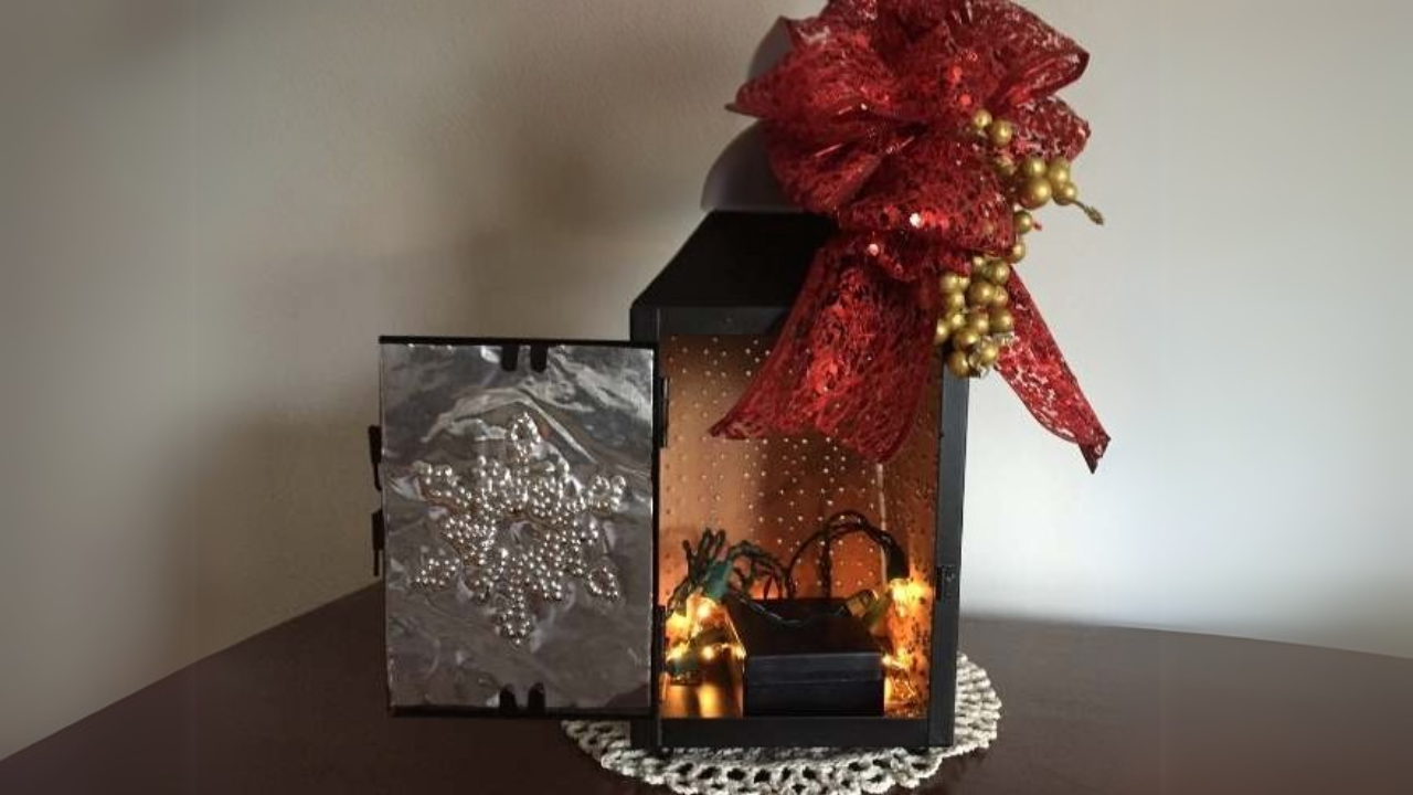 Metal Sheet Christmas Lanterns by Needlepointers