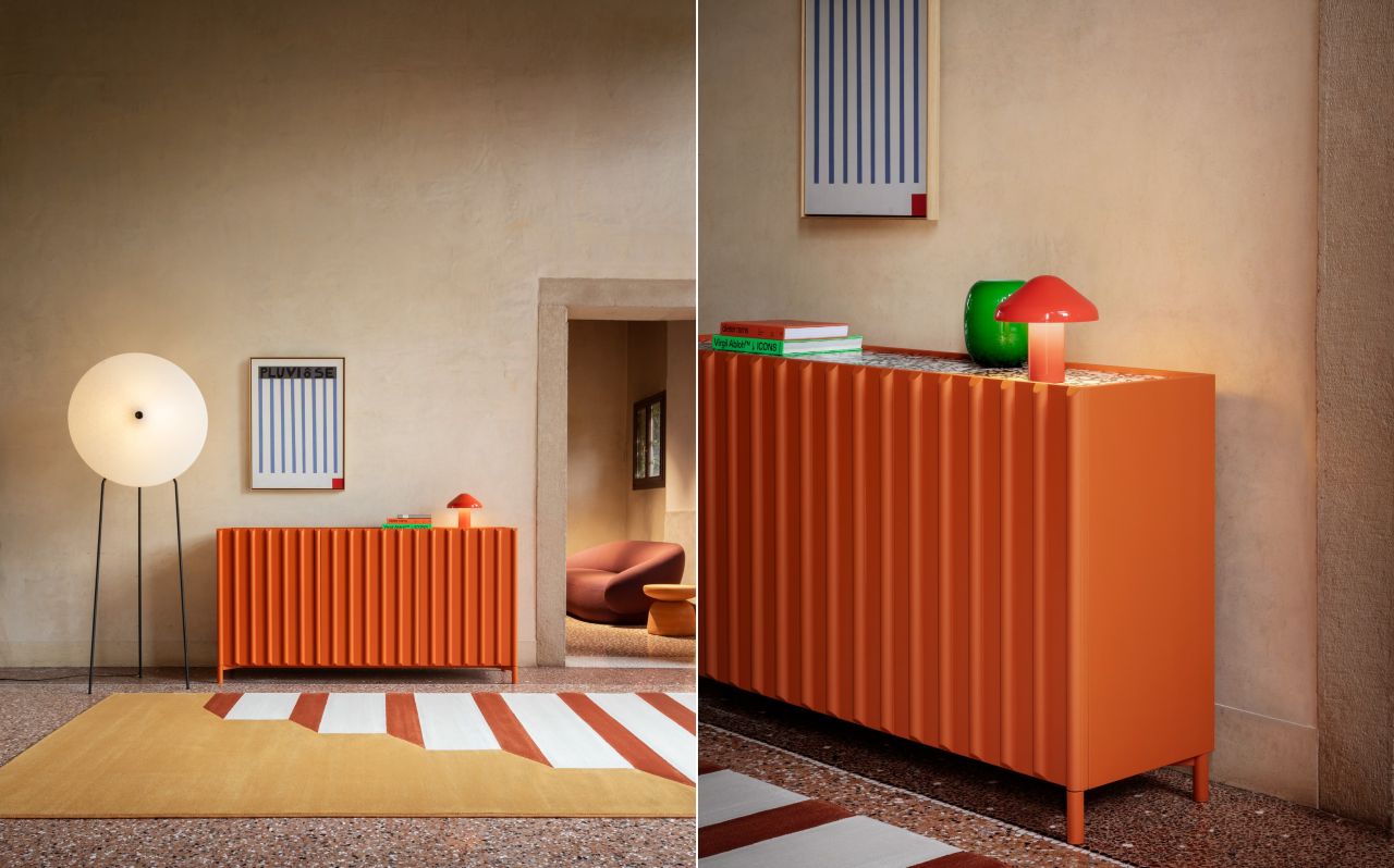 Miniforms container cabinet collection by e-ggs with color customization options and increased heights 