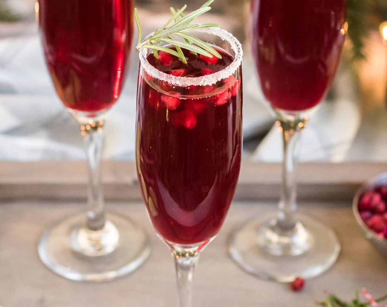 New Year’s Eve Cocktails - Pomegranate Mimosa