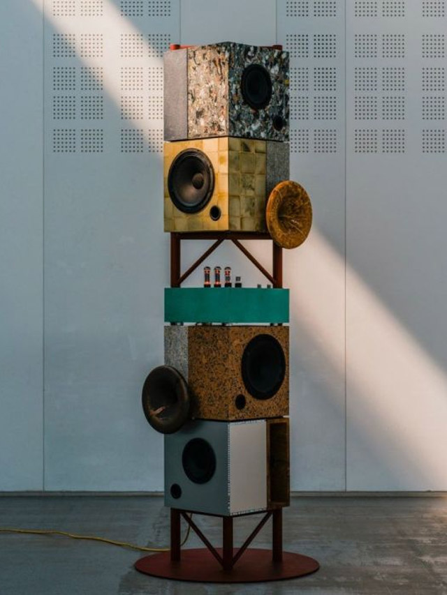 Noon Speaker Made of Nine Waste Materials Sets Your Tune Green