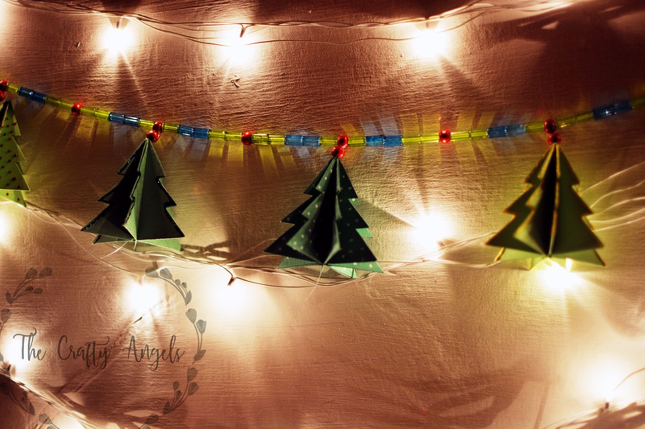 Paper Christmas Tree Garland