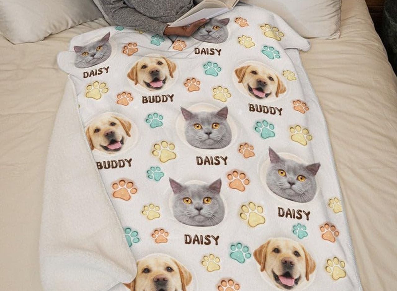 Personalized Pet Photo Blanket