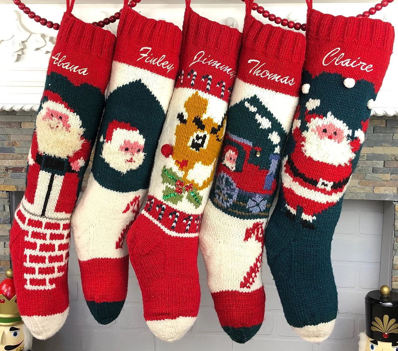 Retro Christmas stockings