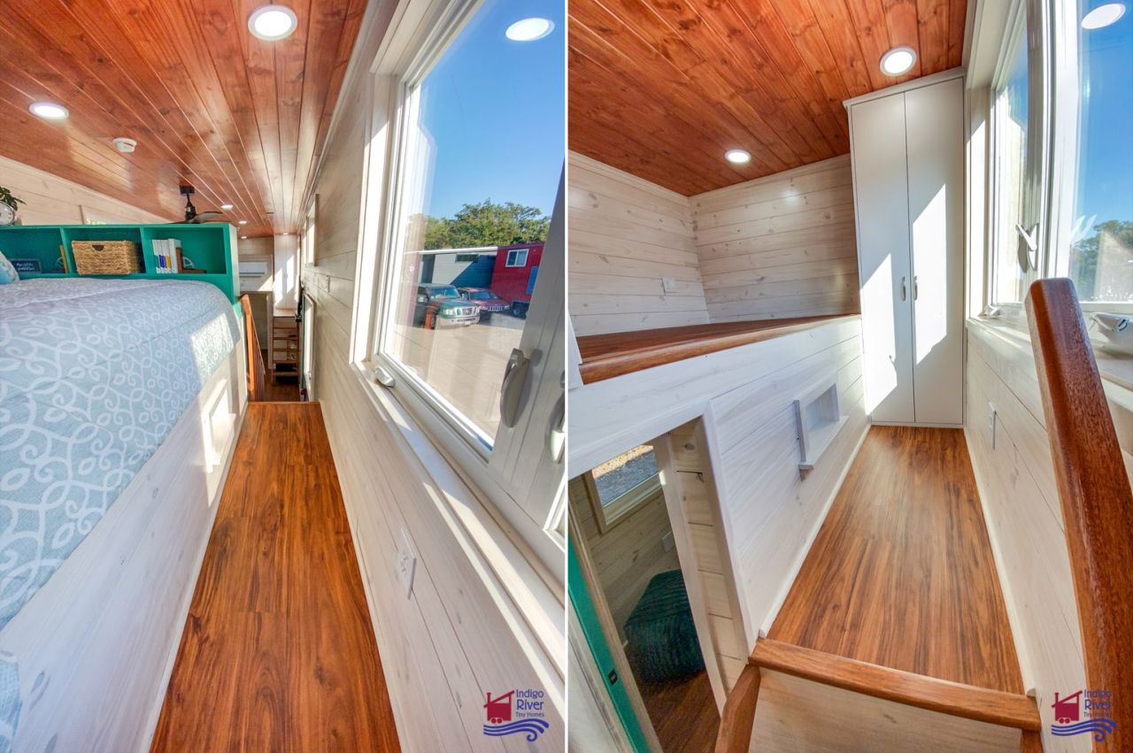 Sandy tiny house on wheels by Indigo River Tiny Homes