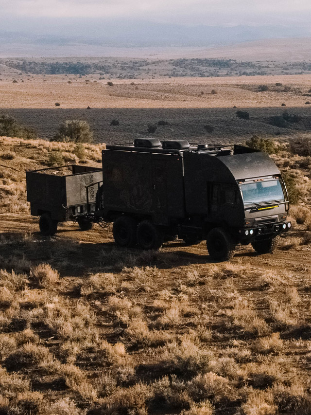 Sherpa XLE is an Off-Grid RV on Military-Grade 6×6 Chassis