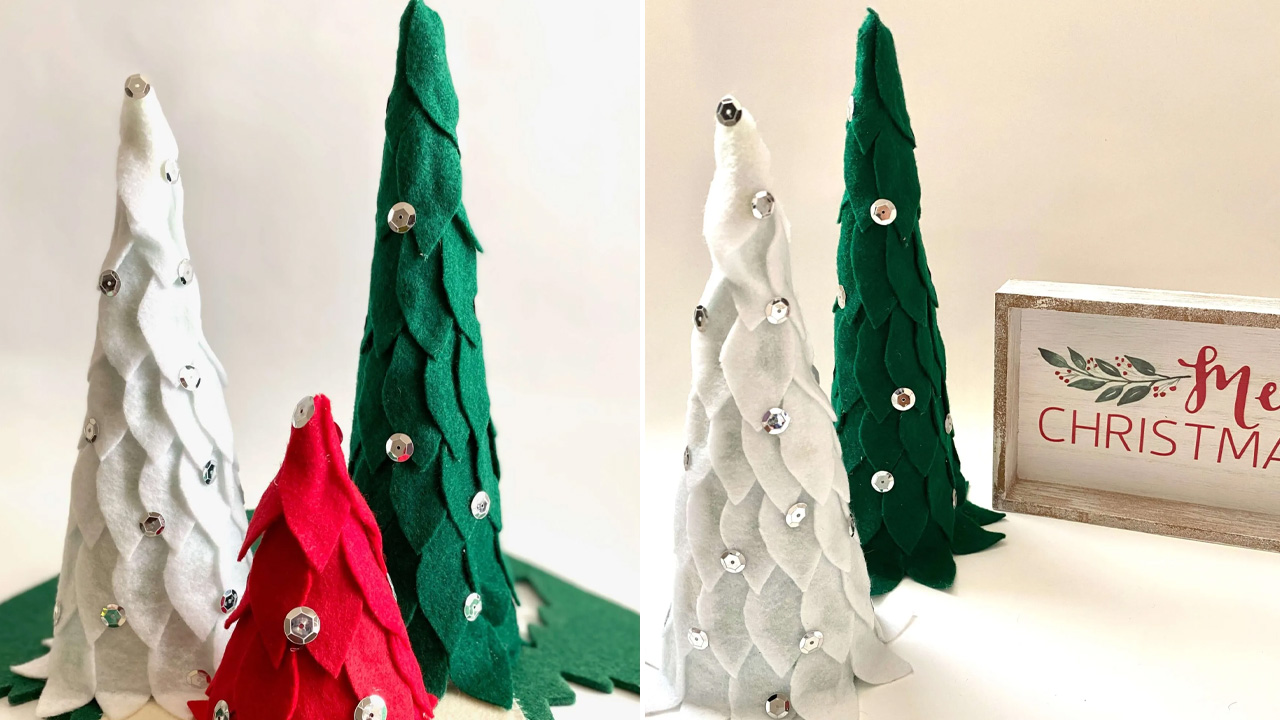 Simple DIY Felt Christmas Trees