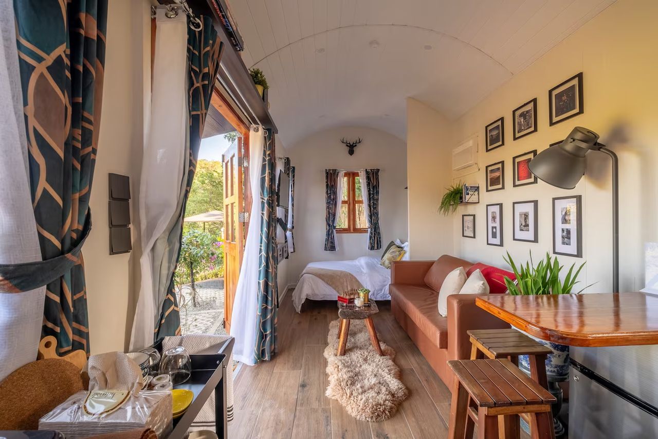 Sleepy Shepherd's Hut-in by Filipino couple-living room-3