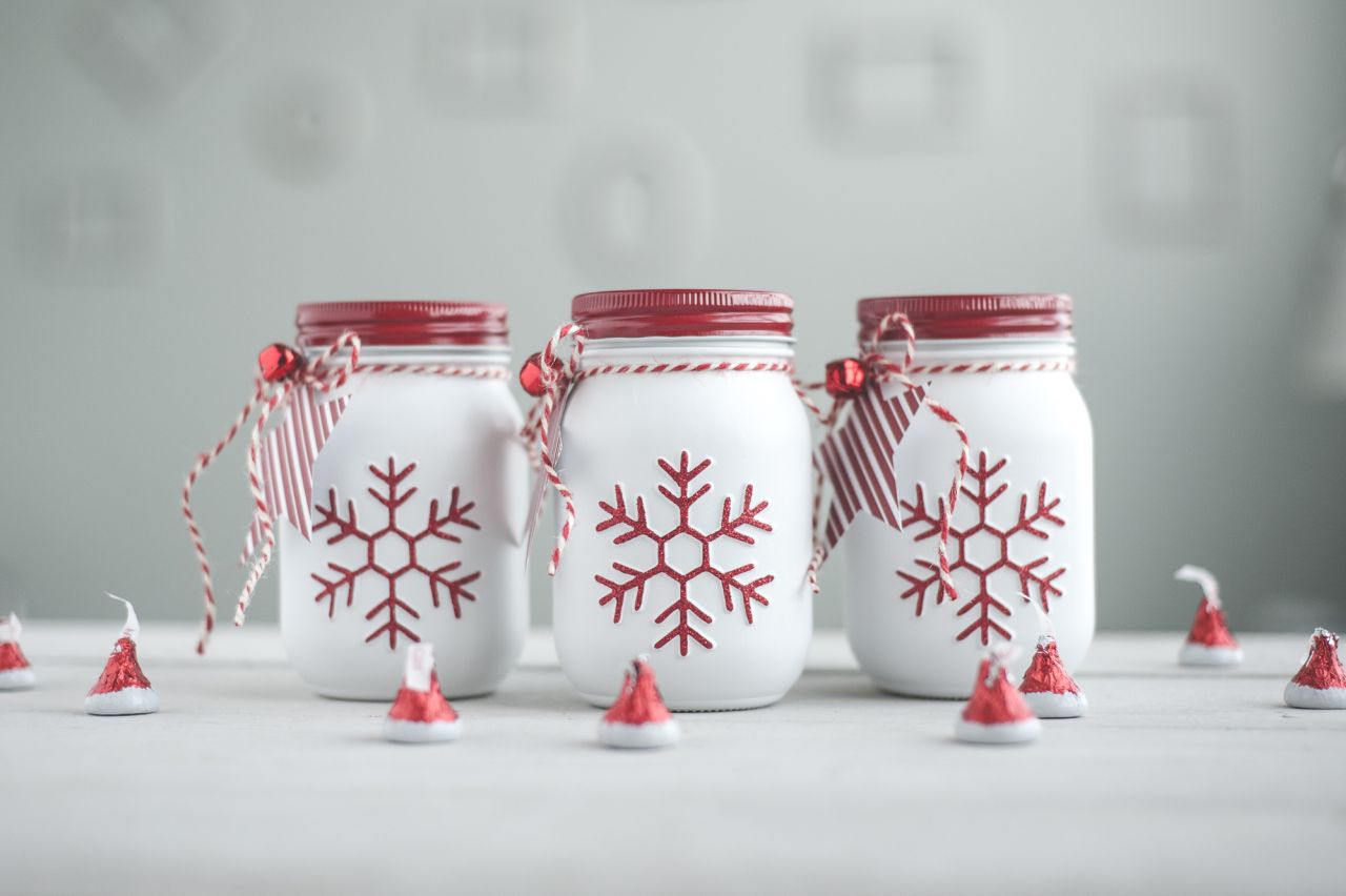 Snowflake Mason Jar