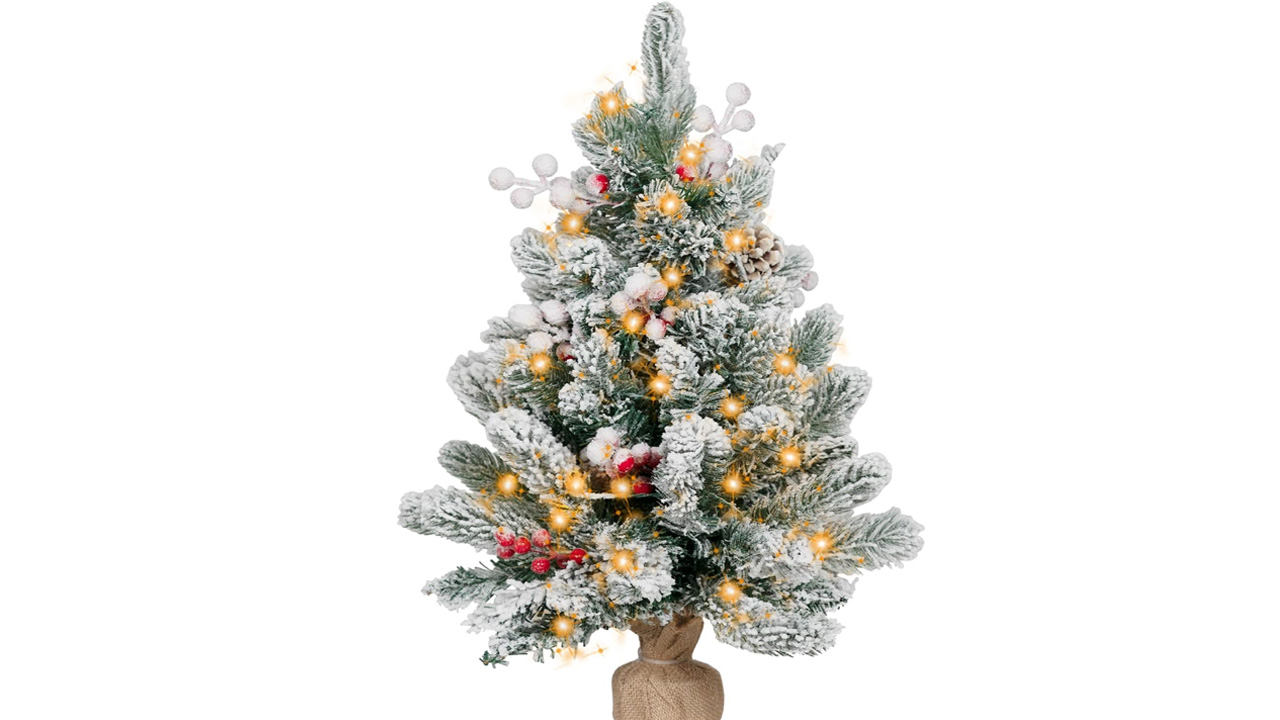 Tabletop Christmas Tree With Ornaments