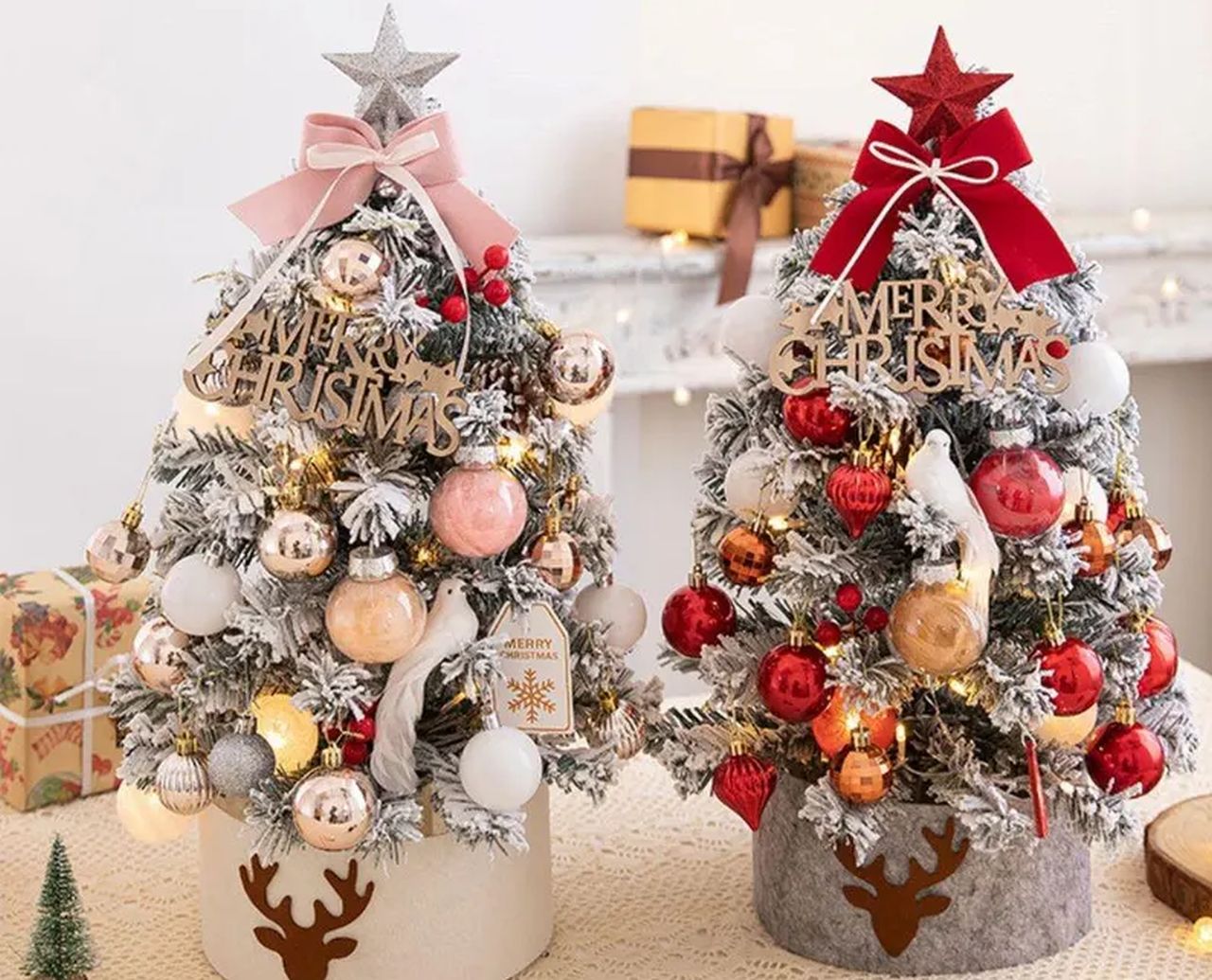 Tabletop Christmas Tree With Ornaments