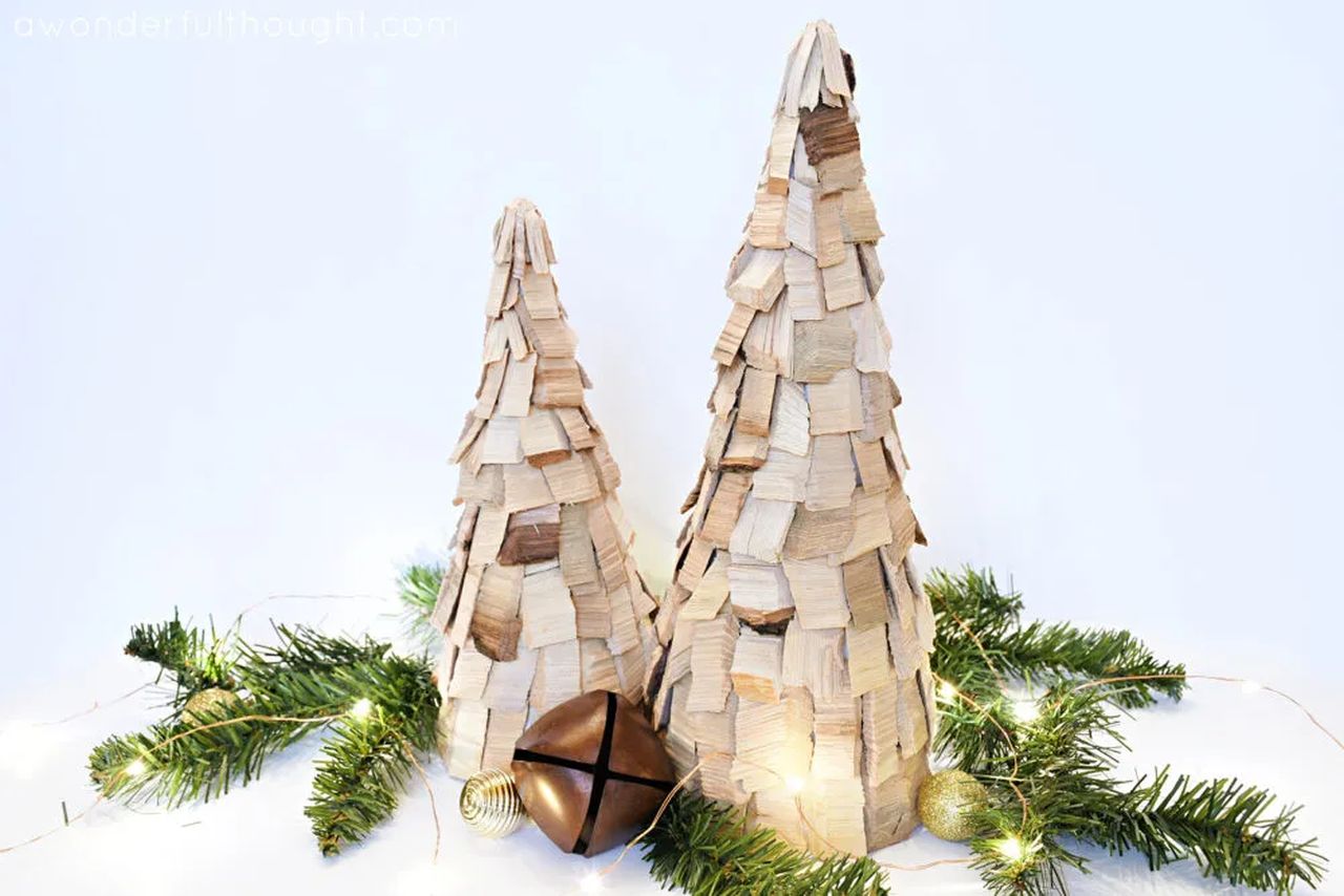 Wood Chip Christmas Tree