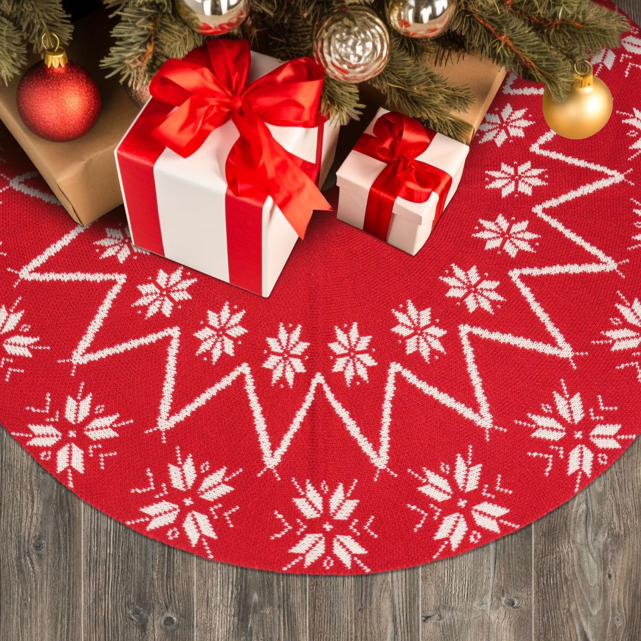 Best Christmas tree skirts to buy: XAMSHOR Rustic Christmas Tree Skirt