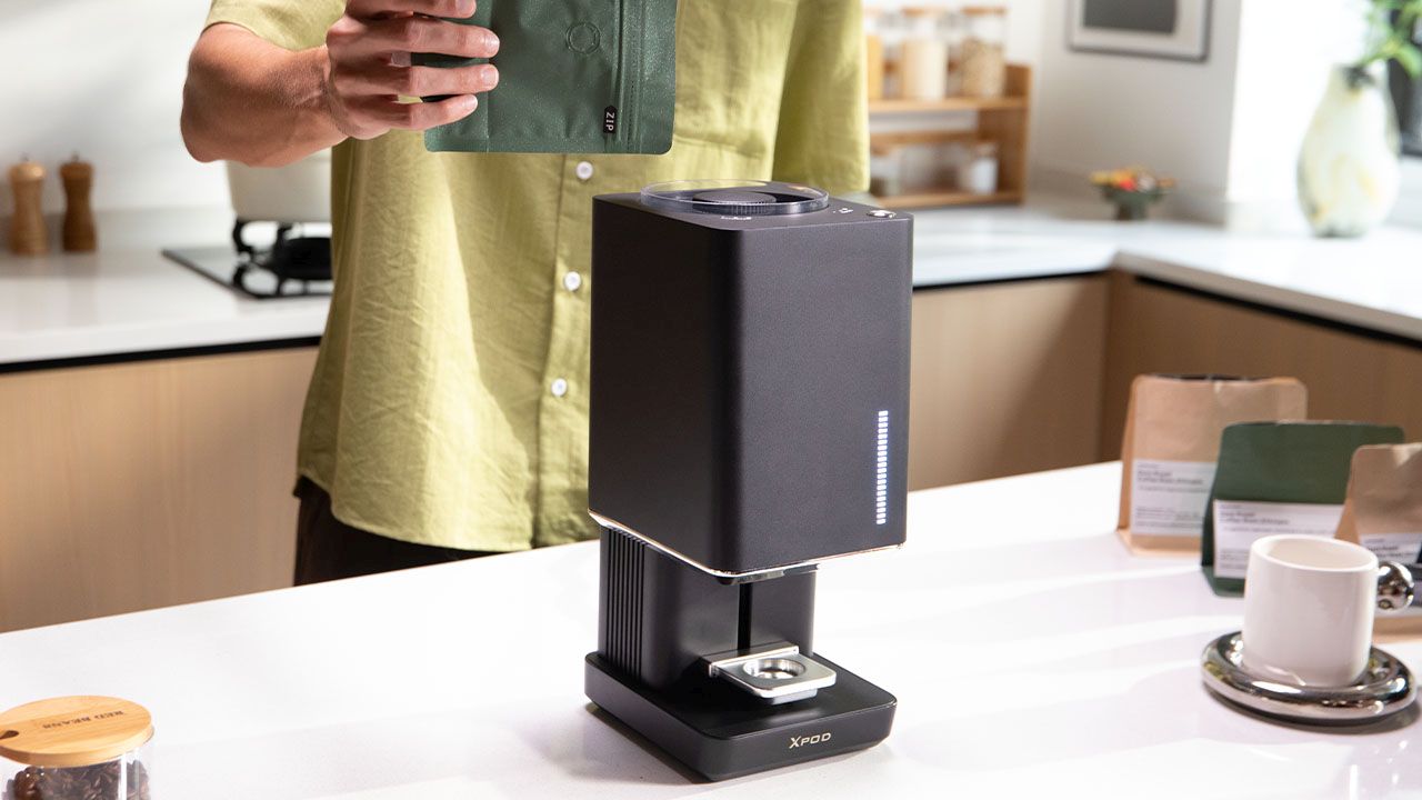 Xpod Coffee Pod Maker add coffee beans of choice