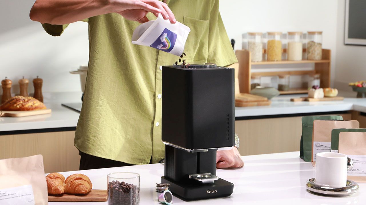 Xpod Coffee Pod Maker add coffee beans