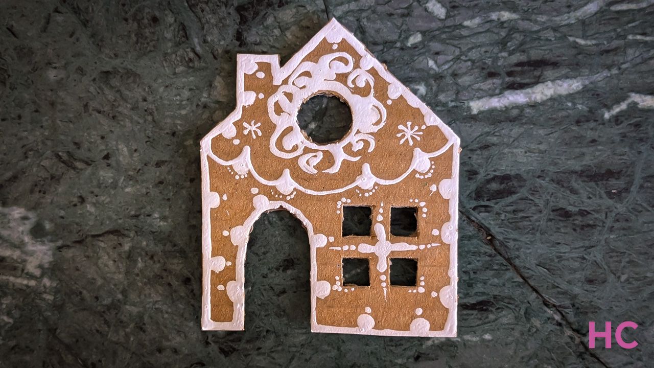 cardboard gingerbread house garland- 1