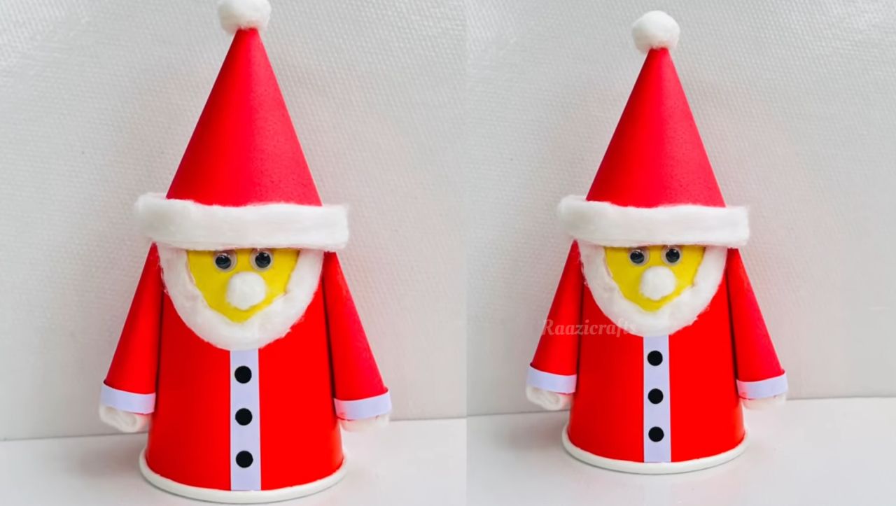 paper cups Santa Claus
