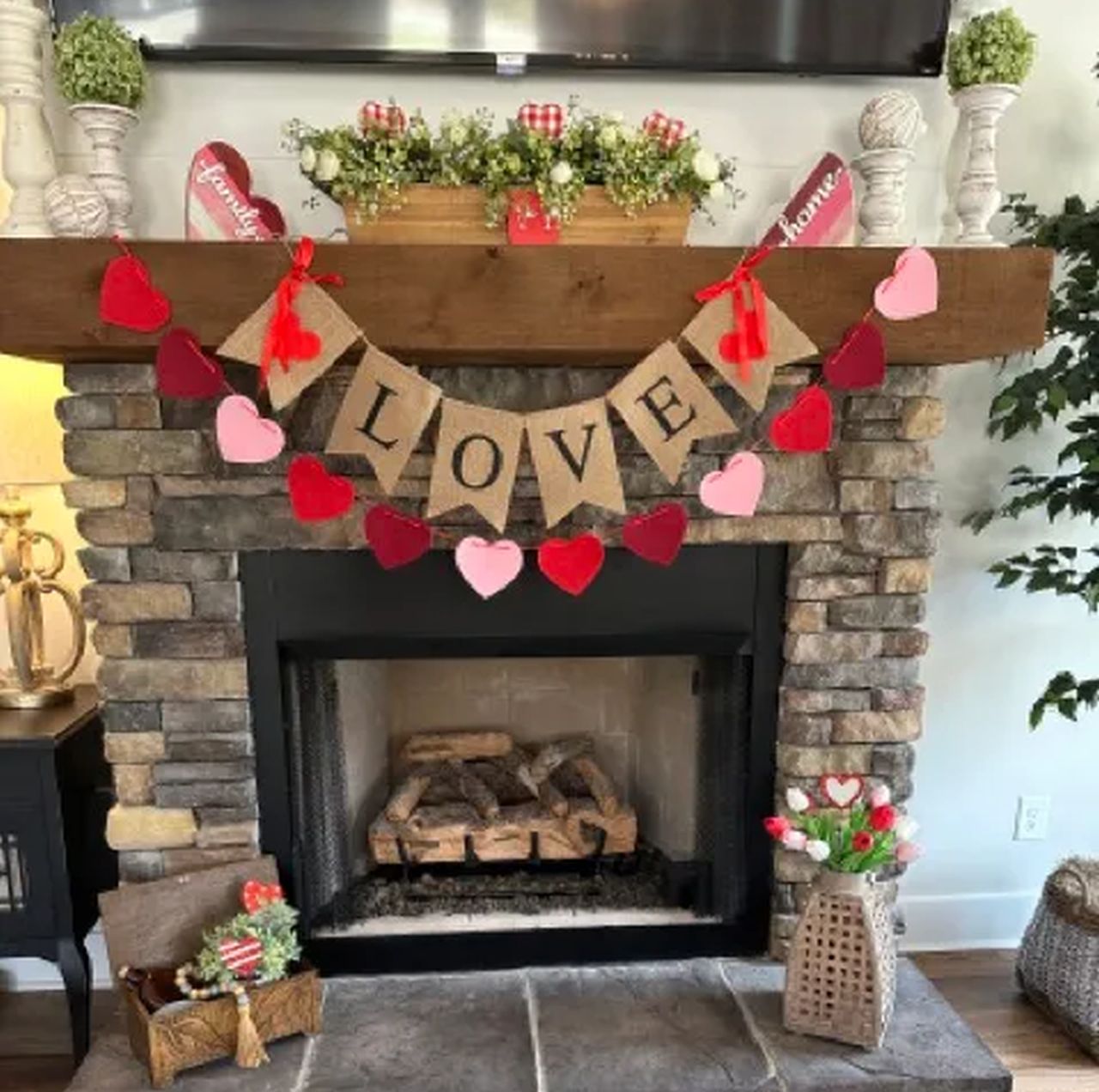 Burlap Love Garland