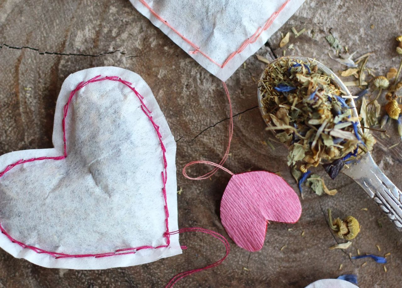 DIY Heart-Shaped Tea Bags