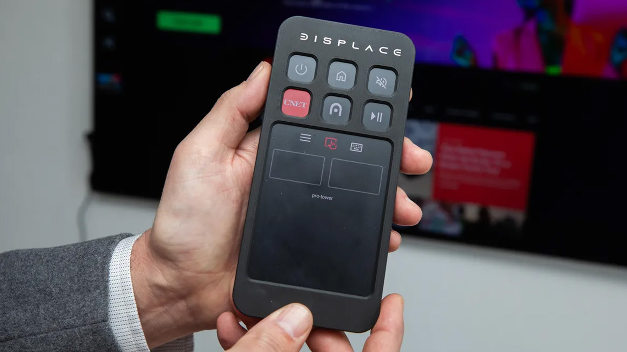 Displace wireless TV remote with trackpad