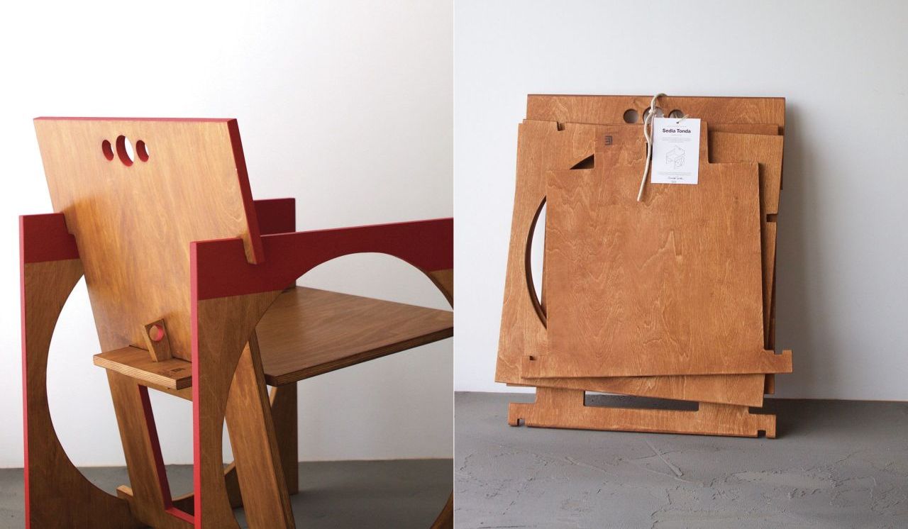 Edoardo Lietti Flat-Pack Chair Assembles Without any Tools