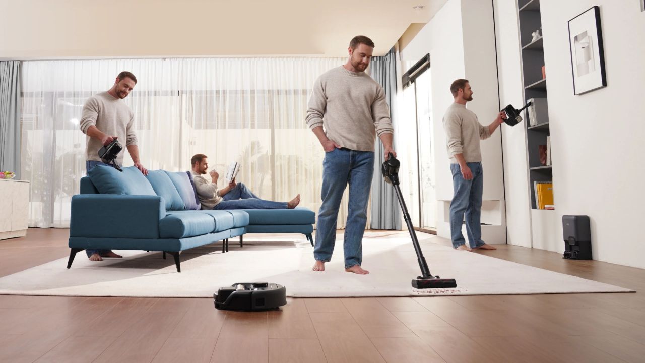 Eufy’s Latest E20 Robot Vacuum Hides a Handheld Stick Vacuum Within its Body