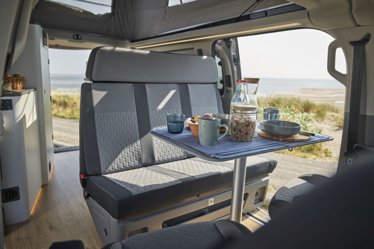 Ford Nugget Campervan With Longer Wheelbase Features Larger Kitchen and a Built-in Toilet - heated seats