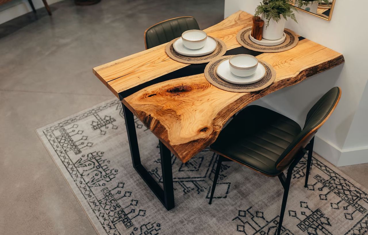 Grain Bin House dining table