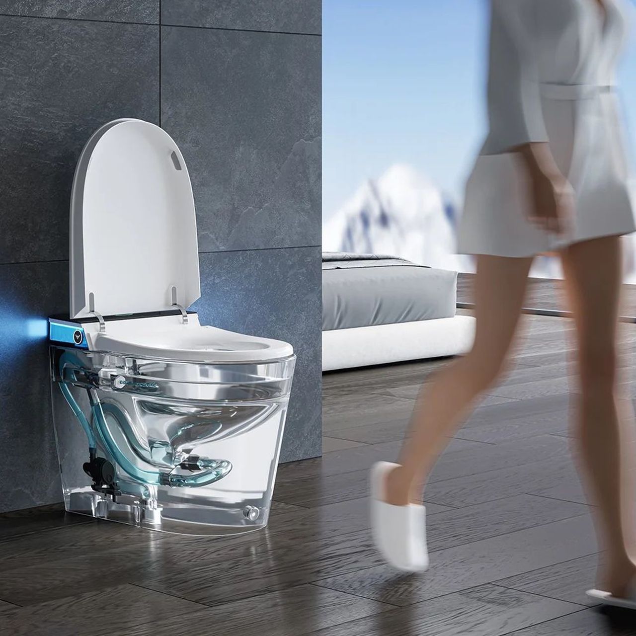 HOROW T38 Toilet Features Auto Lid and Flush for a Hands-Free Experience