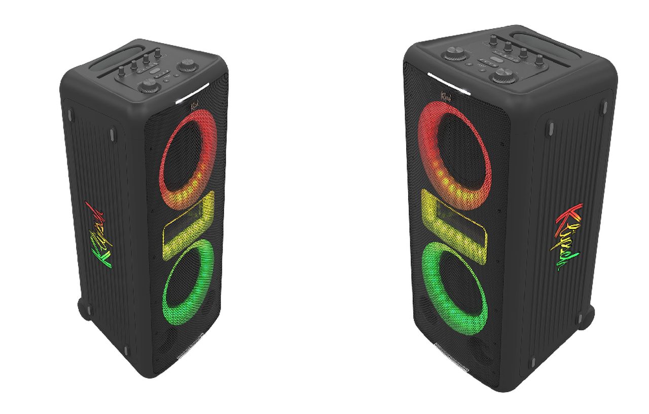 Klipsch RGB illumination, karaoke-ready, Bluetooth party speakers named on Miami, Las Vegas and New York 