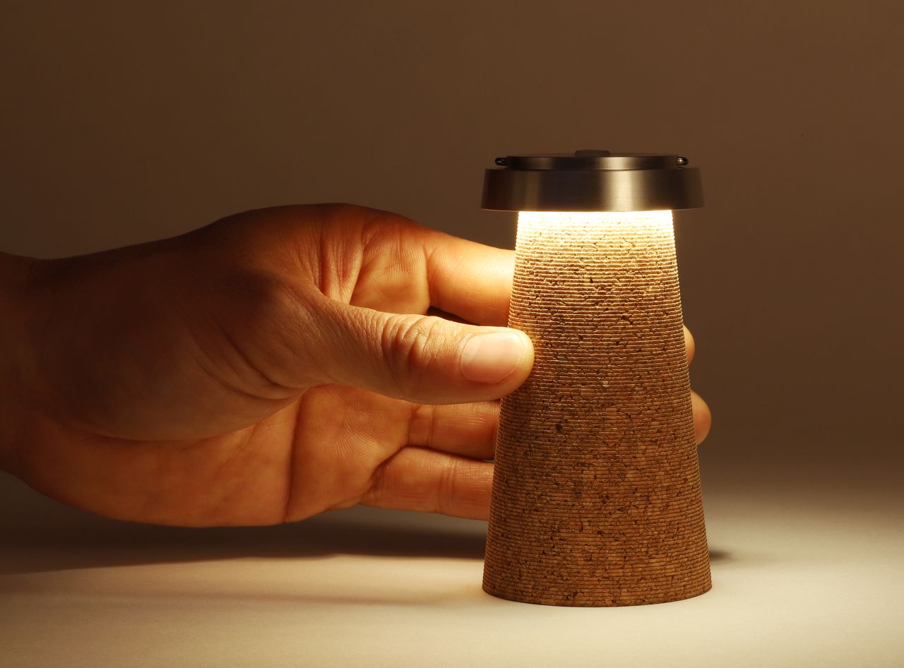 Lead Recycled Cork LED Lantern