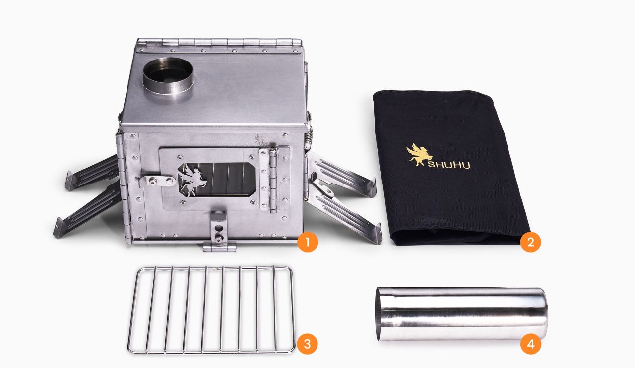 Shuhu Titanium Stove Folds Flat to Fit in a Handbag